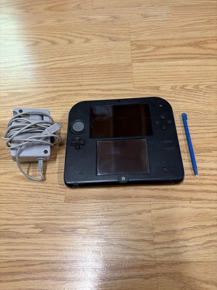 Nintendo 2DS Launch Edition Blue and Black Handheld System w/ Charger. Tested