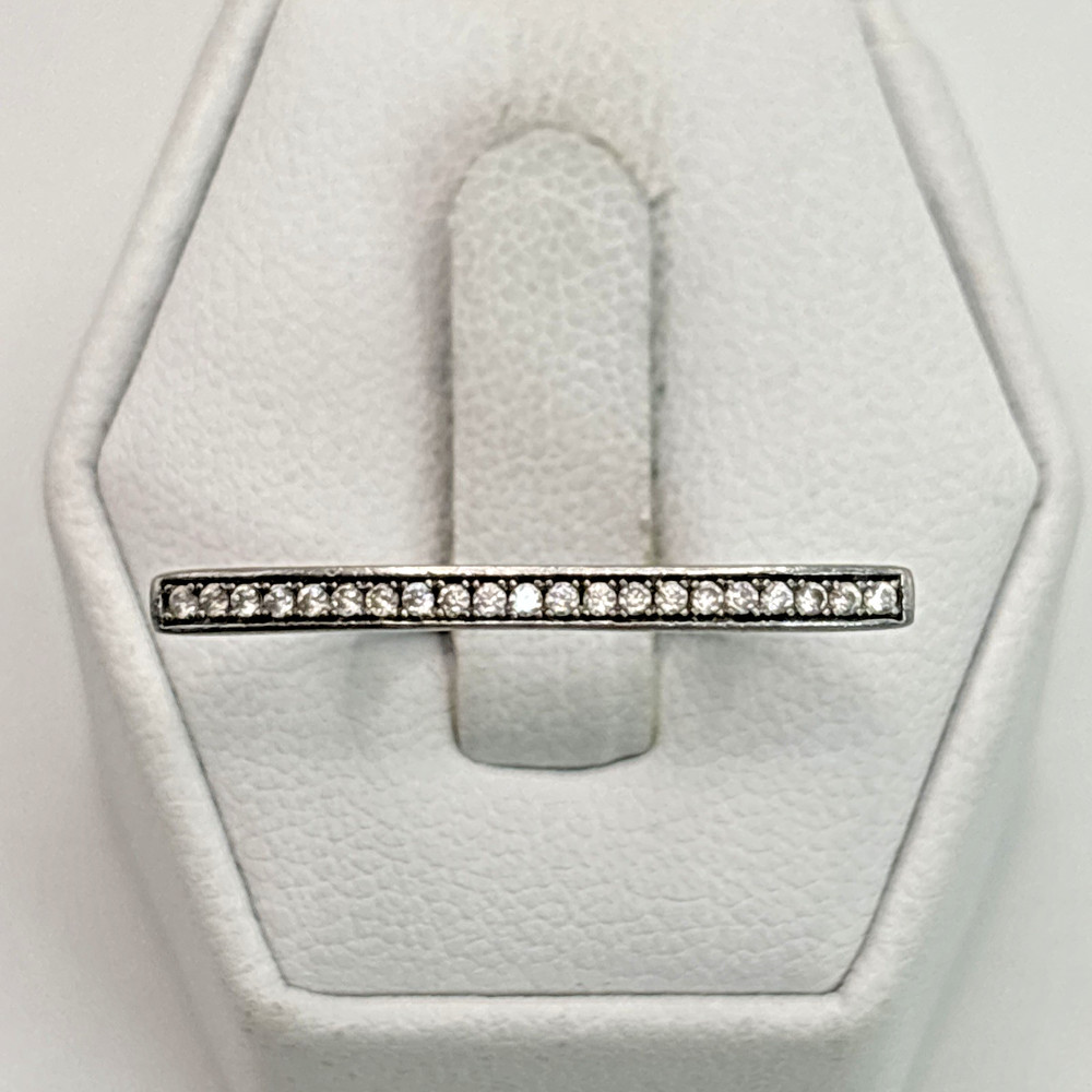 STUNNING .925 Vintage Sterling Silver Estate Ring Size 6 with Colorless stone