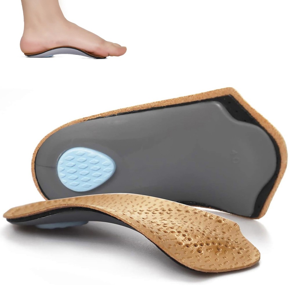 Orthotic Inserts 3/4 Length, Half Plantar Fasciitis with Metatarsal Pad Heel ...