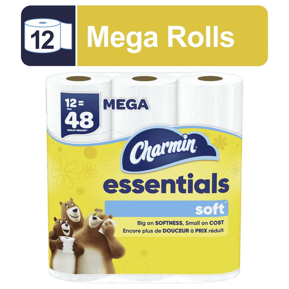 Soft Toilet Paper Essentials 12 Mega Rolls for Ultimate Comfort