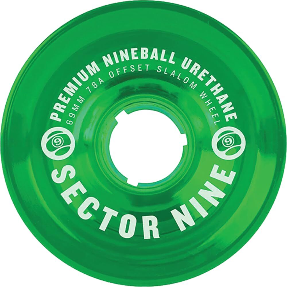 Sector 9 Nineballs 69mm 78A Clear Green Skateboard Wheels (Set of 4)