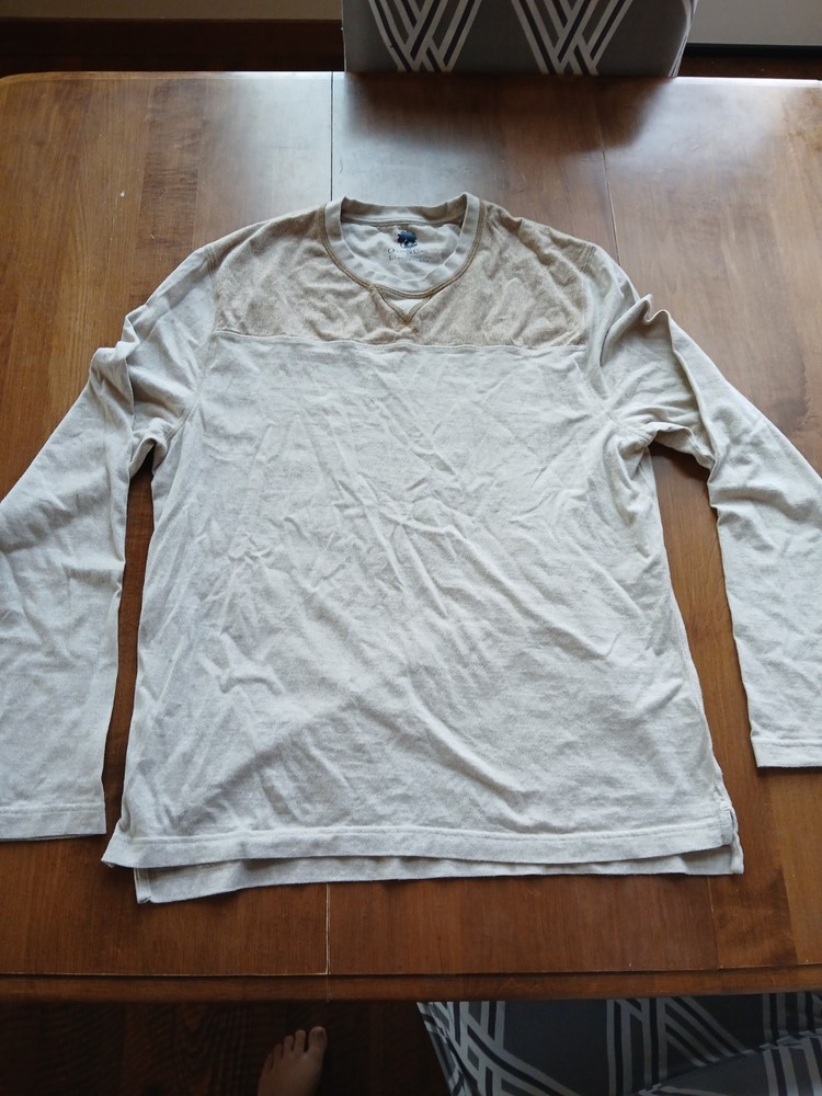 Ocean & Coast Long Sleeve Tee – beige | Men’s Large