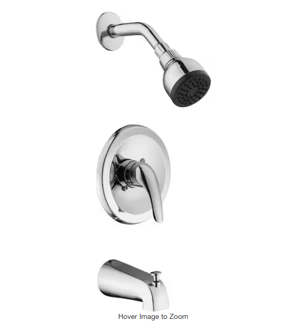 Glacier Bay Aragon Single-Handle Tub Faucet with Spray and Valve
