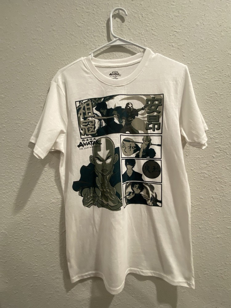 Avatar The Last Airbender Aang Zuko Graphic Tee Size M Nickelodeon Anime Shirt