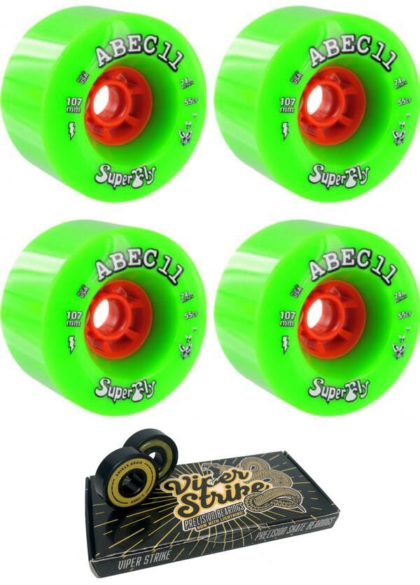 ABEC 11 Superfly 107mm 74a Skateboard Wheels with Bearings
