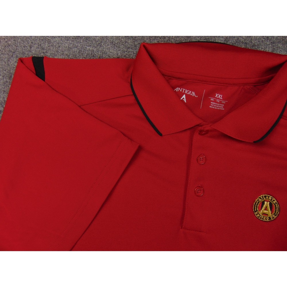 Atlanta United Shirt Mens 2XL FC Red Polo Golf Shirt Collard Soccer MLS