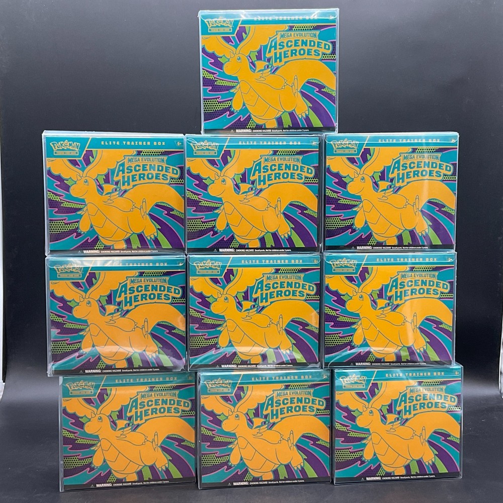 Lot of (10) Pokemon TCG Ascended Heroes Elite Trainer Boxes SEALED ETBPROBSTEIN is actively accepting consignments !!