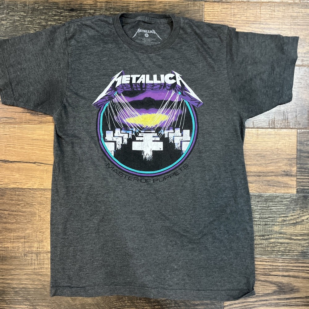 Metallica Shirt Mens Medium Black Master of Puppets Band Tee Concert Rock Music
