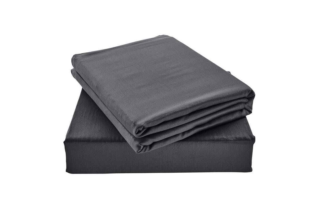 NNEKG 100% Natural Bamboo Bed Sheet Set (Charcoal Double)