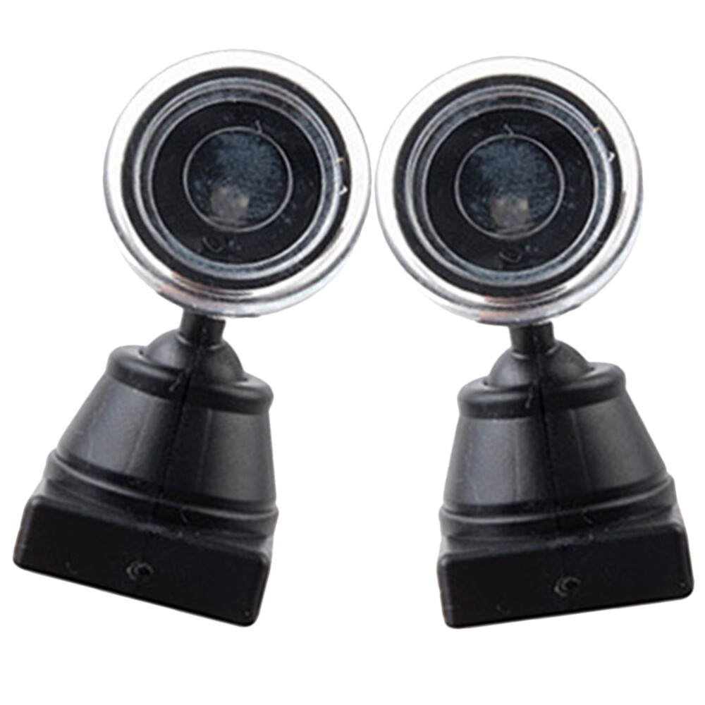 2Pcs Mini Luminous Signal Lamp for Railroad Scene Decorative Mini Signal Lamp