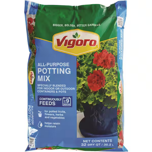 32 qt. All Purpose Potting Soil Mix for Indoor or Outdoor Use for Fruits, Flower