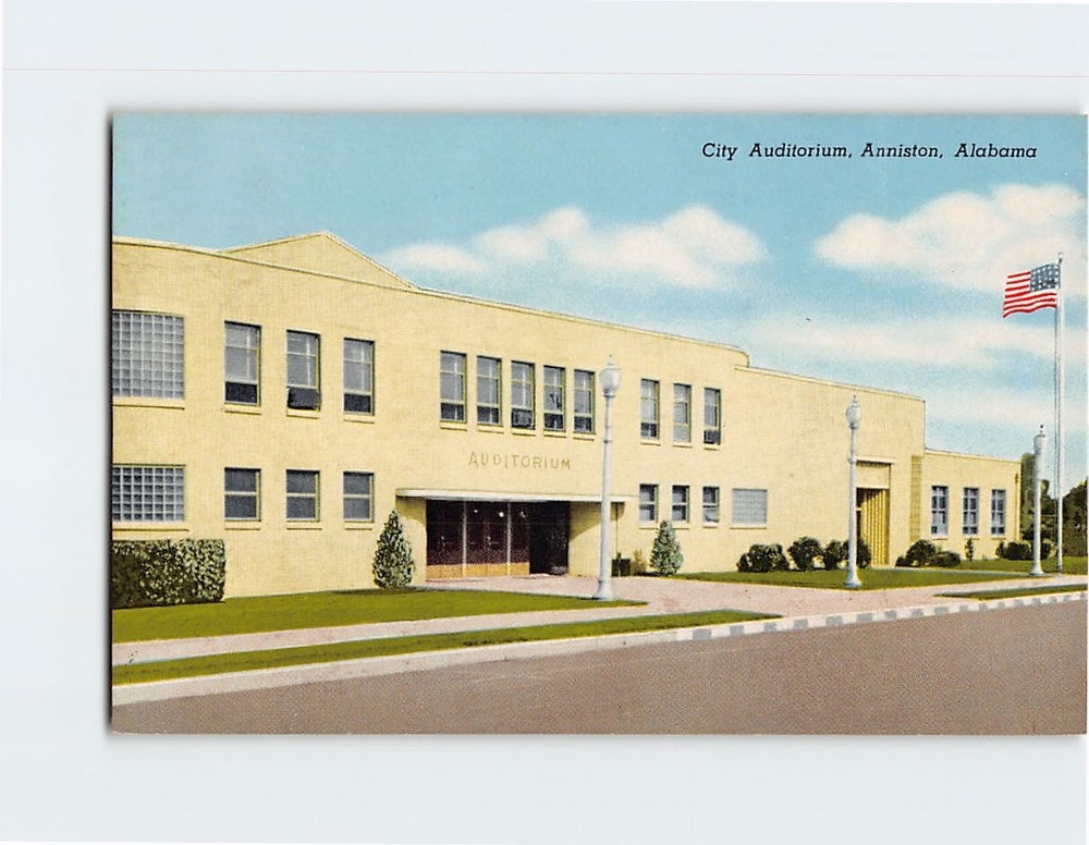 Postcard City Auditorium Anniston Alabama USA