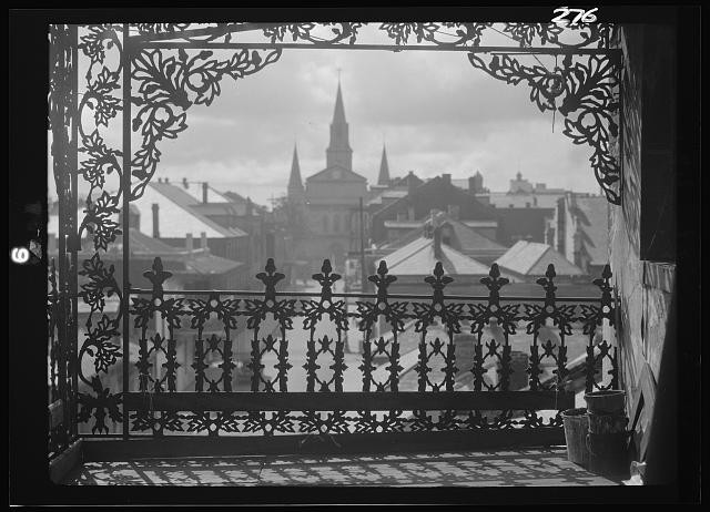 Photo:New Orleans Louisiana 1920s Iron Lace Balcony Church Vista