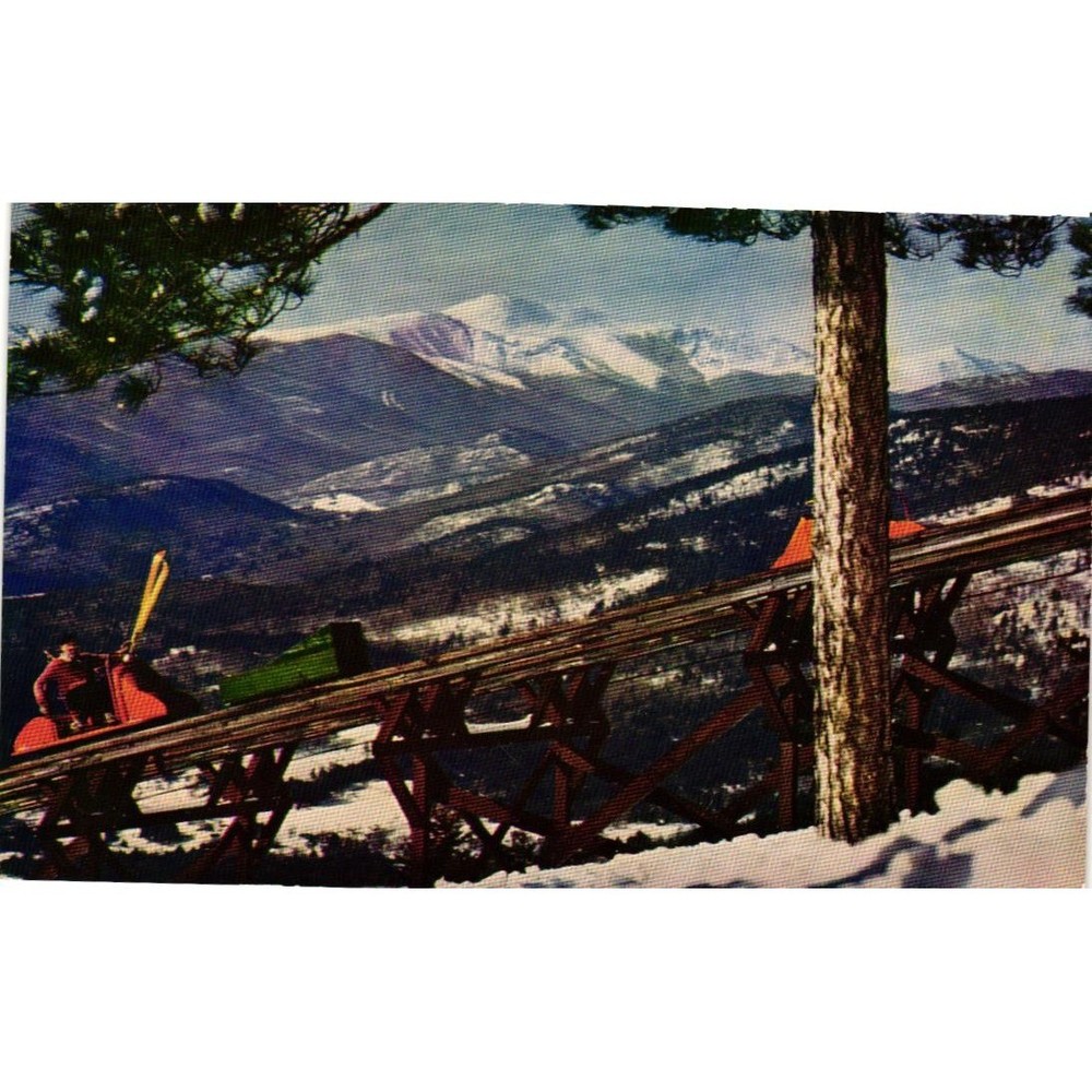 Vintage Mt Cranmore Skimobile Postcard North Conway NH Mt Washington Kodachrome