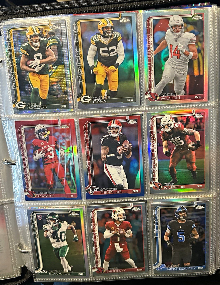 Topps Chrome 2025 NFL Football 9-Card Rookie Lot Refactors