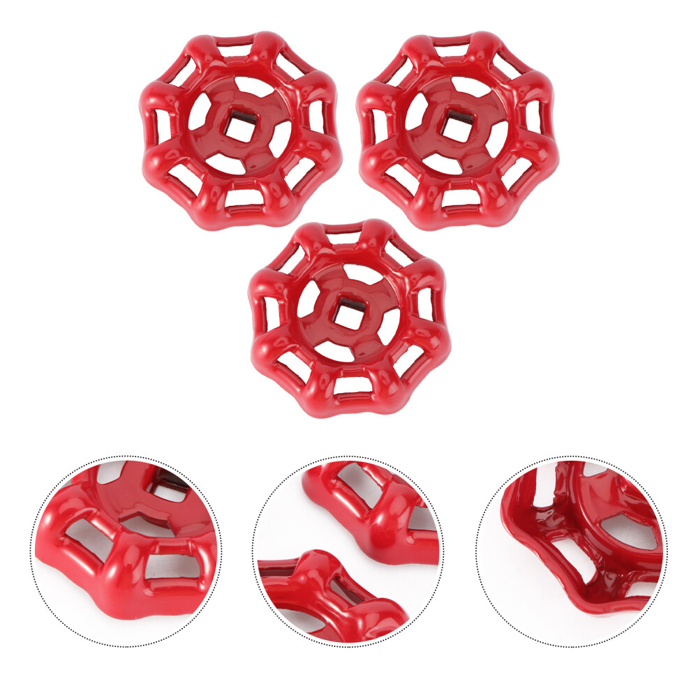 3-Piece Sink Shutoff Valve Replacement Wheel Handle Kit for Gate Valves
