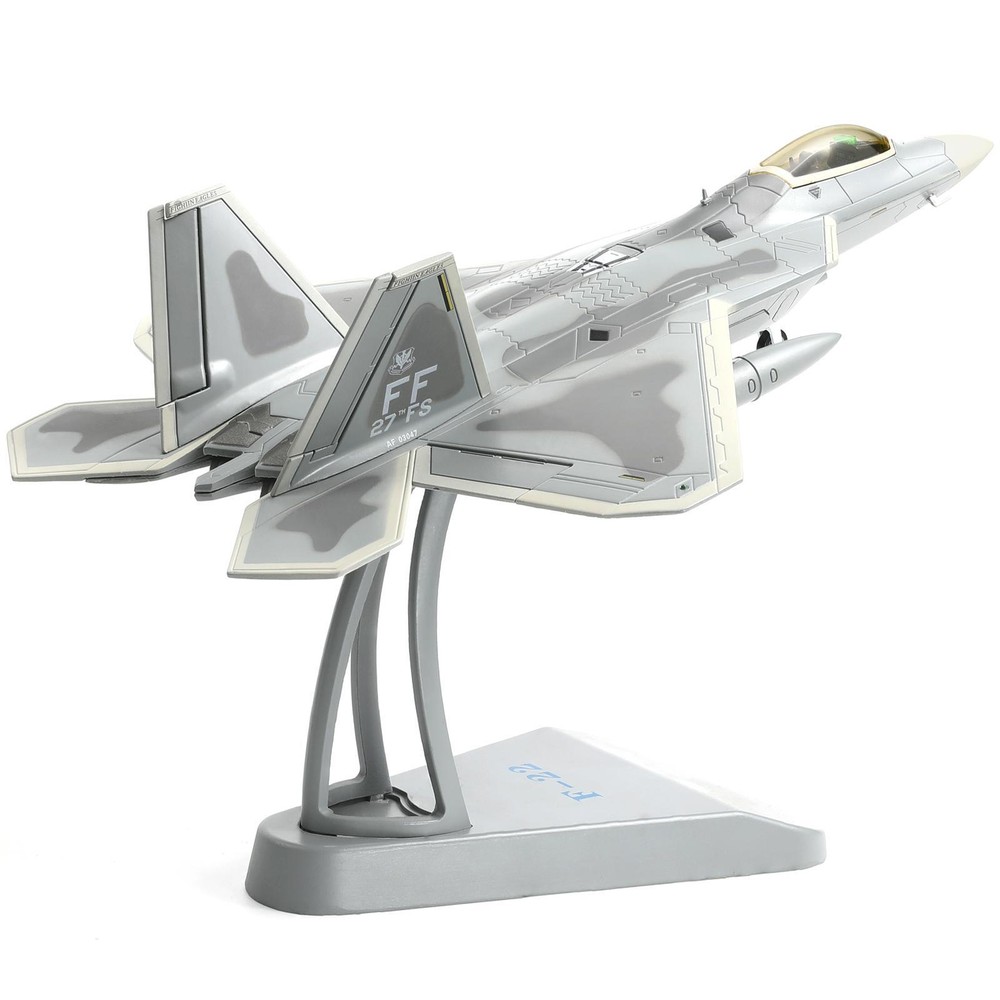 Classic USA F22 Raptor Fighter Attack Pre-Build Model 1:72 Aircraft (FF 27th FS)