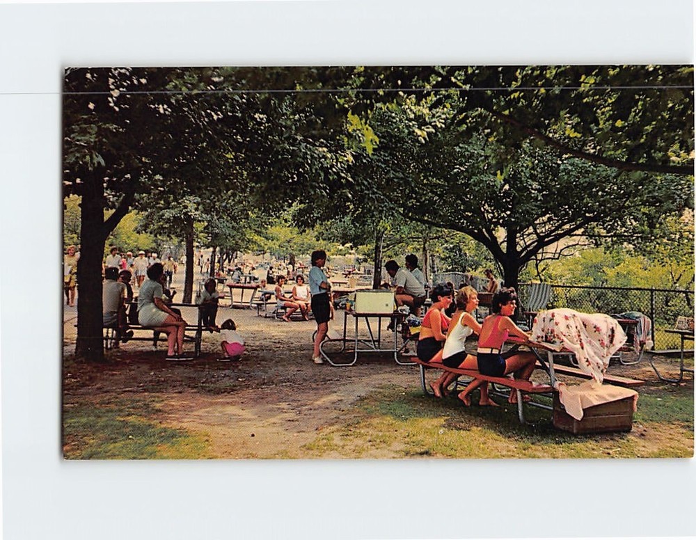 Postcard Picnic Area Ocean Beach Park New London Connecticut USA