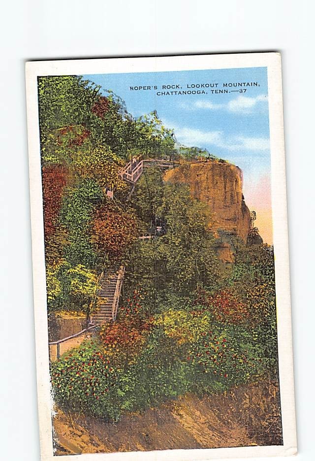 Postcard Roper's Rock Lookout Mountain Chattanooga Tennessee USA