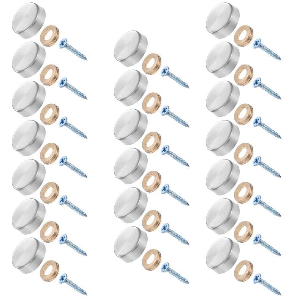 20 Pieces Stainless Steel Screw Cover Cap, 0.63