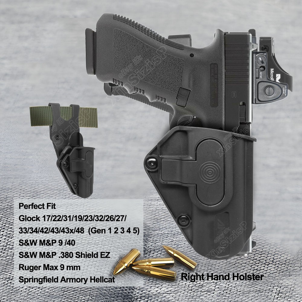 Drop Offset Holster For Sig P365 SAS XL X Glock 17 19 MP 9/40 MP.380 Shield EZ