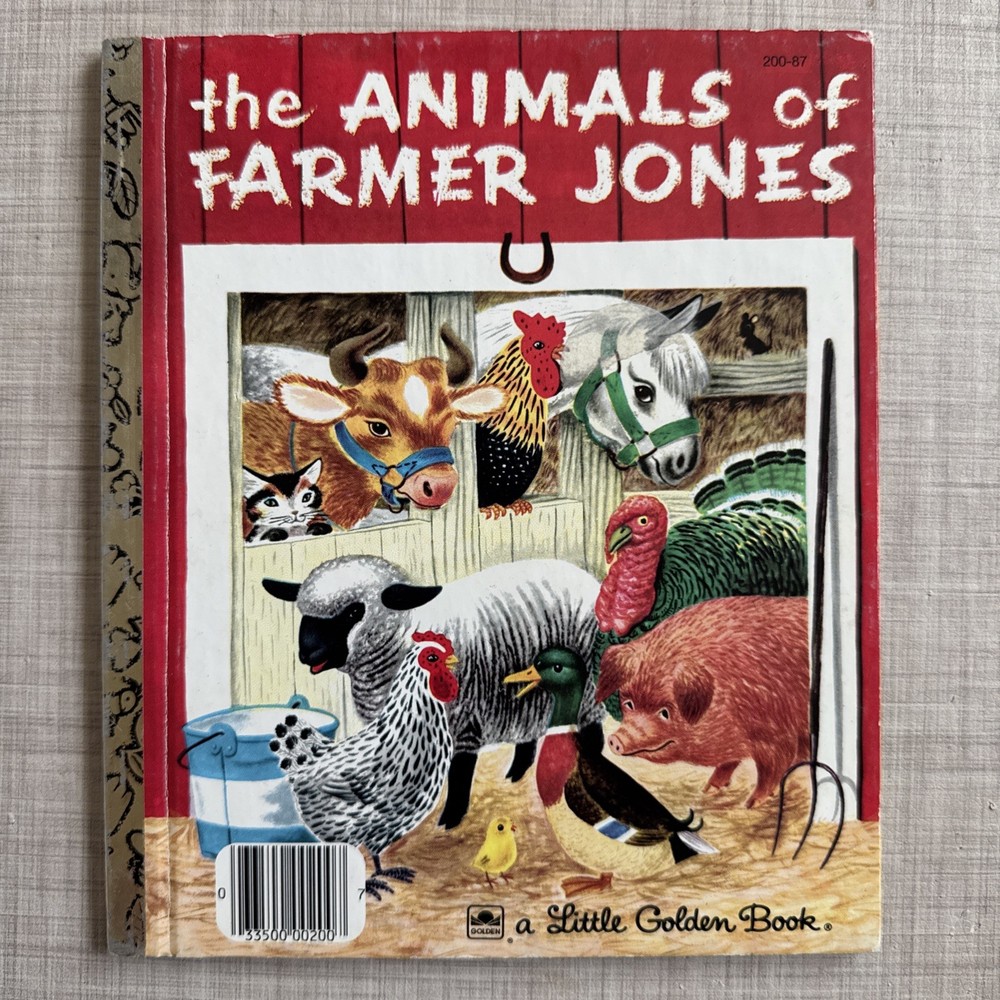 Vintage A Little Golden Book The Animals Of Farmer Jones 200-52 #1139