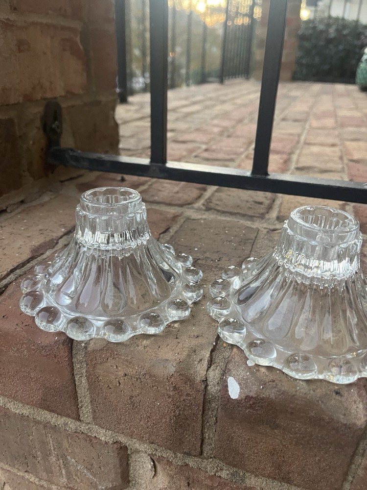2 Boopie Berwick Clear Bubble Glass Anchor Hocking 3