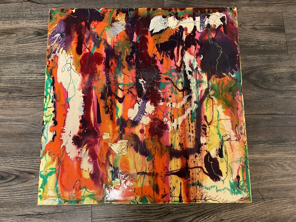 Wall Art. Acrylic Painting Cover with Epoxy Resin Original Abstract Art 24”X24”-image