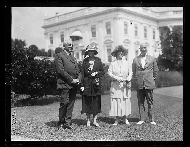 Photo:Washington DC President Harding Sen and Mrs Oddie Mary Harrigan 1922