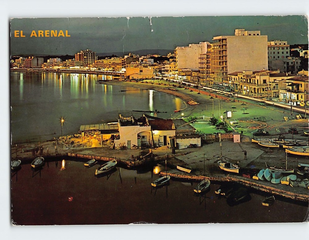 Postcard Night View El Arenal Mallorca Spain