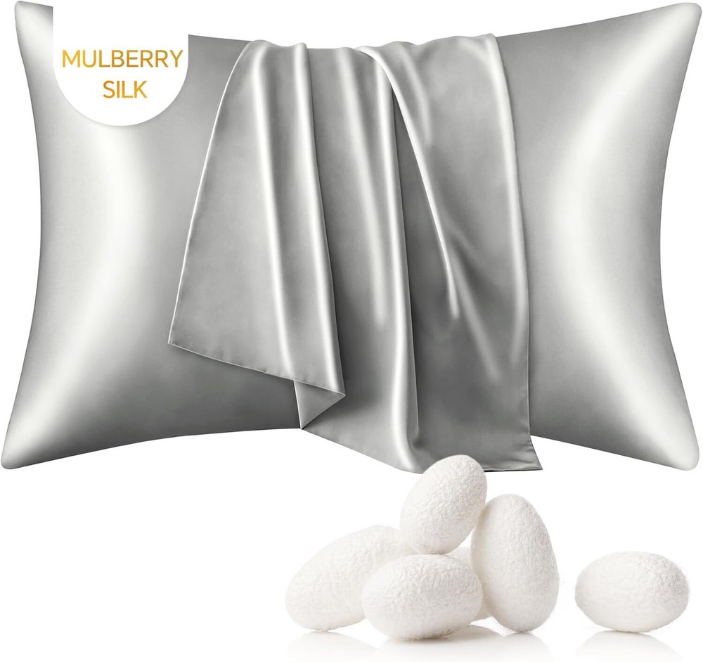 Mulberry Silk Pillow Case - Pillowcase for Hair and Skin, Queen Size 20X30 Inche