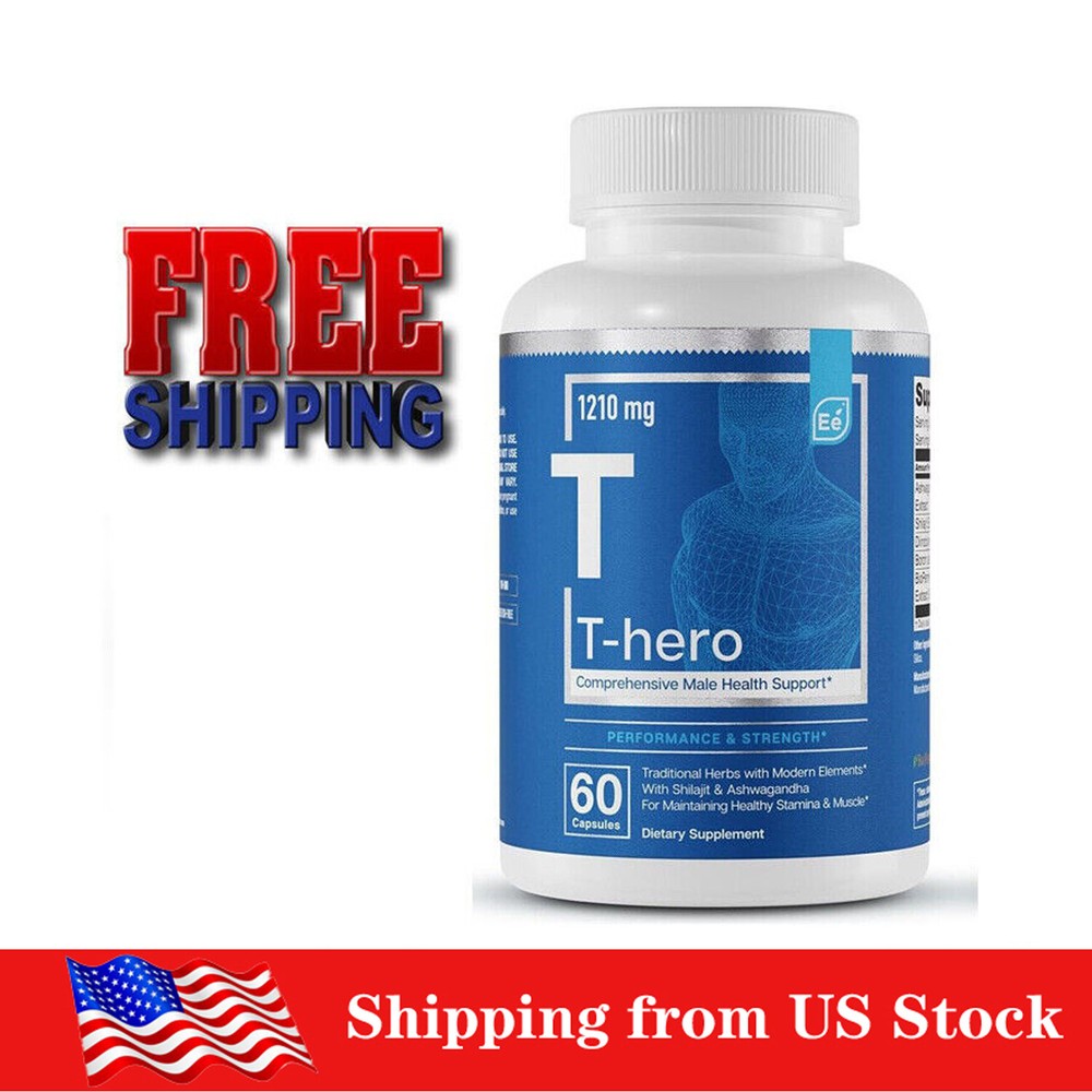 Essential Elements T-Hero Male Health Supplement Ashwaganda Boron Shilajit HCL