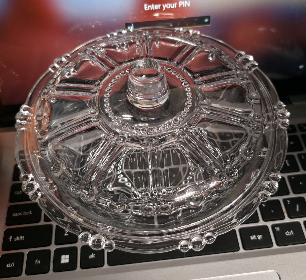 KIG Indonesia Clear Glass Candy Dish Compote 