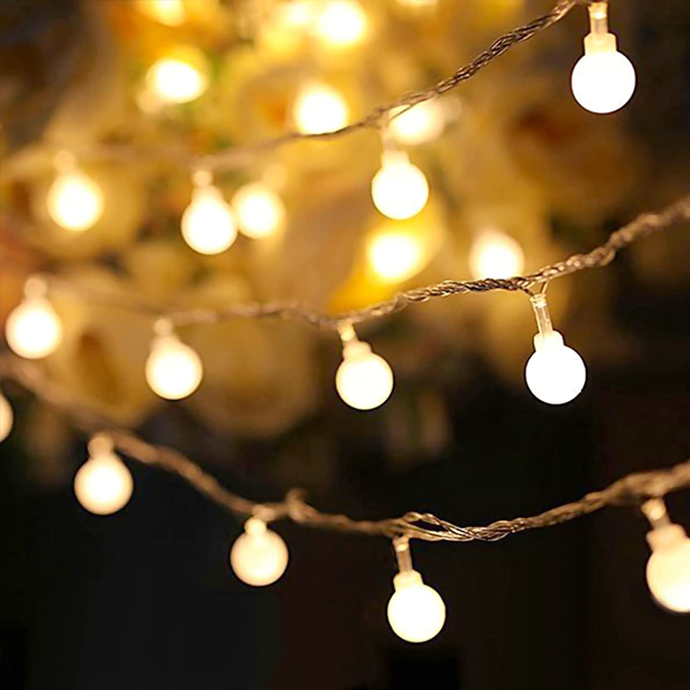 Globe String Lights 33Ft 70 Led, Indoor/ Bedroom, 8 Modes Fairy Lights Plug In,