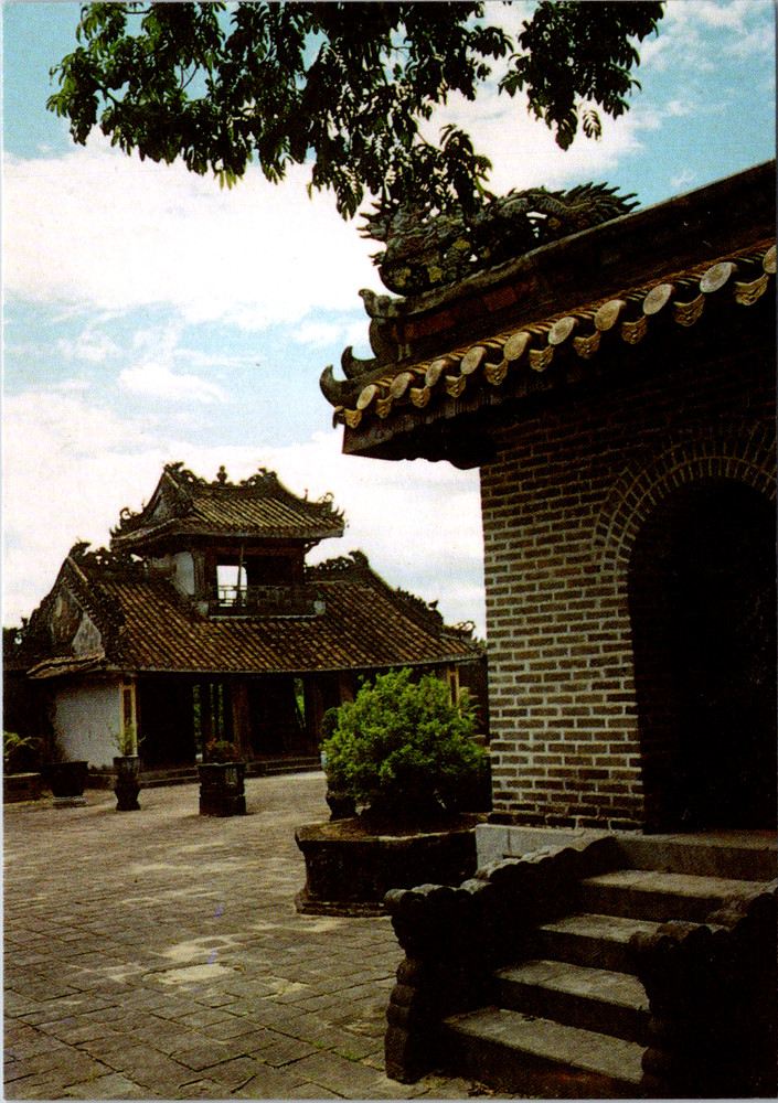 Vintage Postcard Hue Tu Duc Mausoleum Vietnam