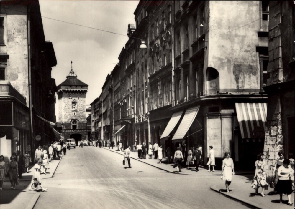 RPPC Florian Gate Krakow Poland vintage postcard b711