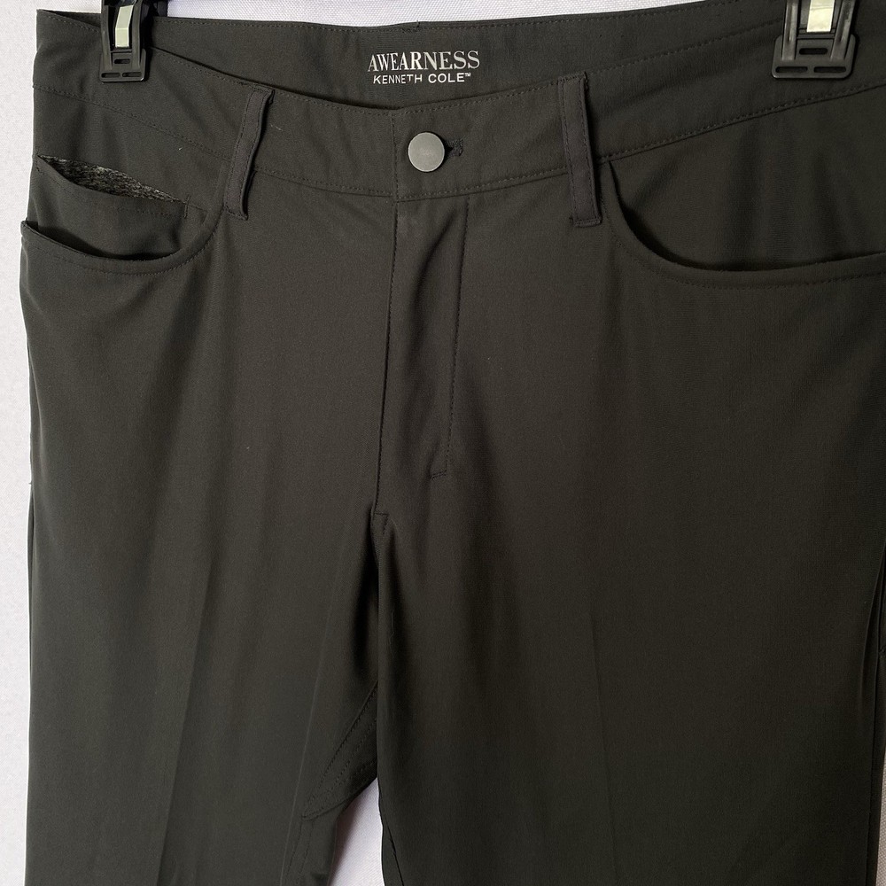 AWEARNESS Kenneth Cole Slim Fit Performance Tech 5-Pocket Pants Size 30X30 Grey