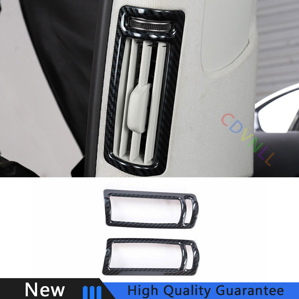 For Audi A8 2019-2022 Carbon Fiber Steel Car B Pillar Vent Air Outlet Frame Trim