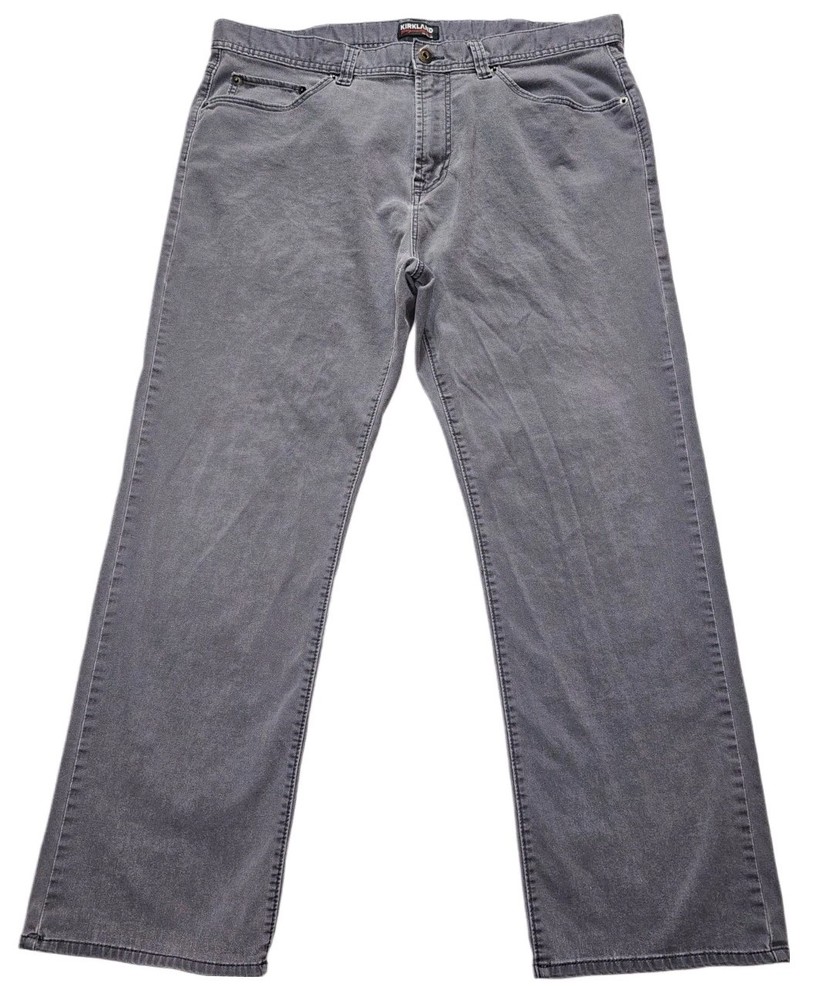 Kirkland Signature Men's Light Gray Twill Work Pants 40x30