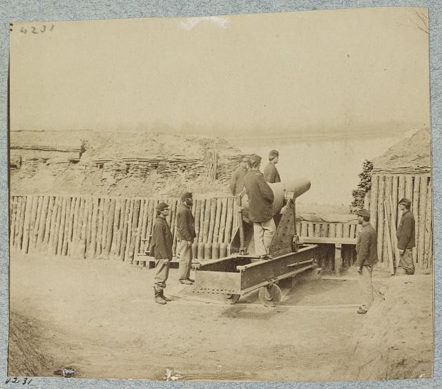 Photo:James River Virginia Dutch Gap Canal Water Battery Civil War 1860s