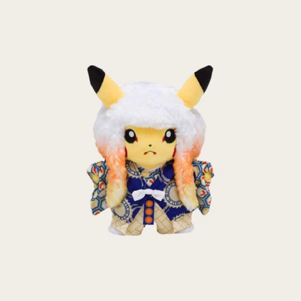 New with Tag Japan Pokemon Center Tokyo DX Exclusive Kabuki Pikachu Plush New