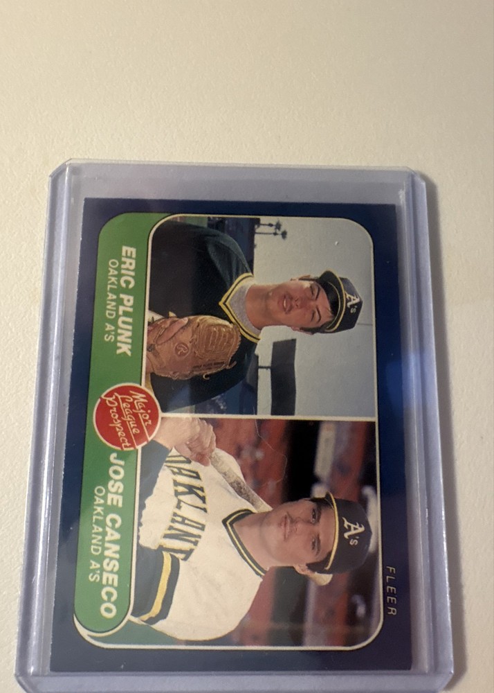 1986 Fleer - Jose Canseco, Eric Plunk #649 (RC)