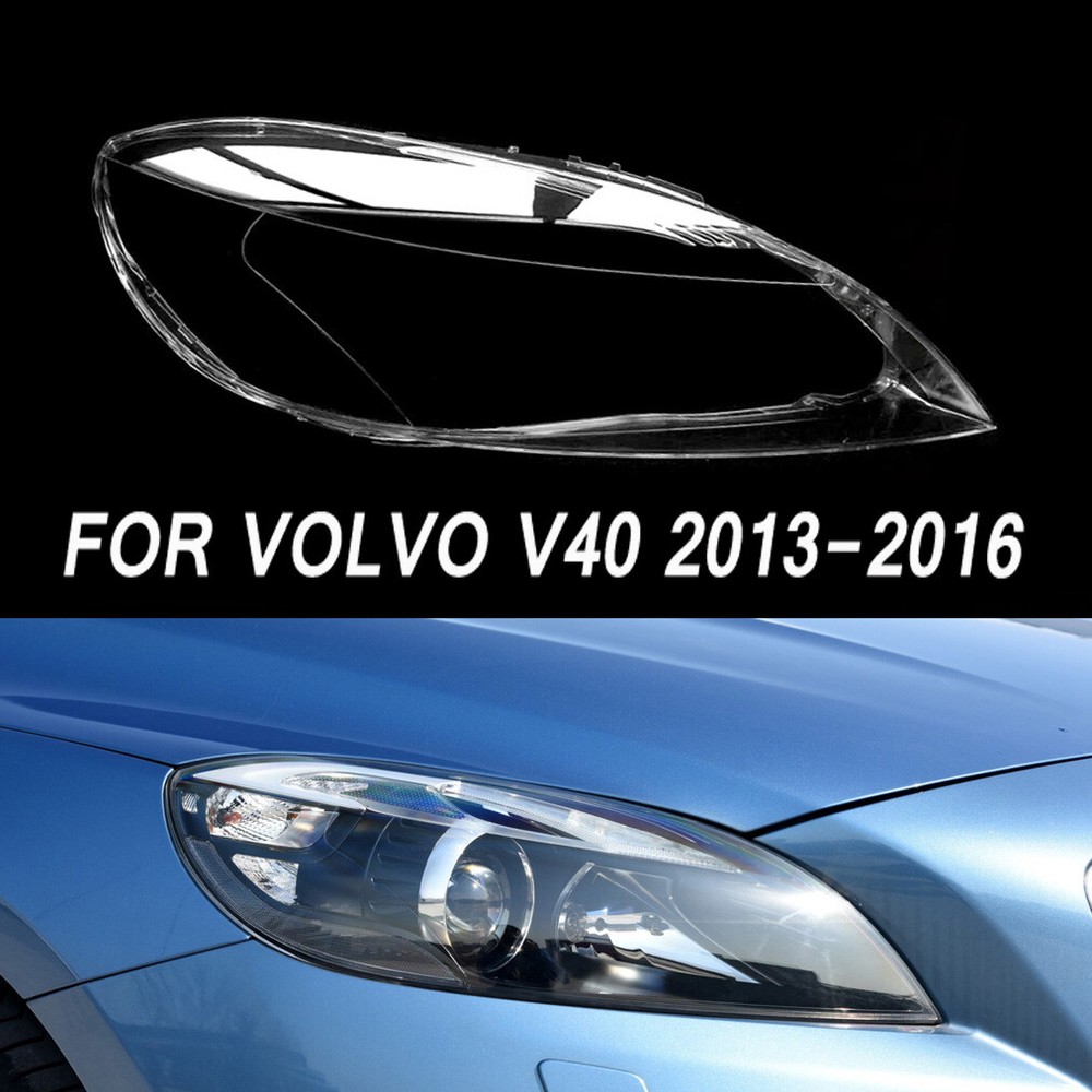 Fit For VOLVO V40 2013-2016 Clear Car Headlight Cover Lens Replacement Right