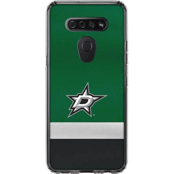 NHL Dallas Stars LG K51/Q51 Clear Case - Dallas Stars Jersey