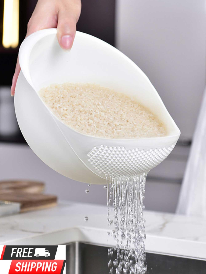 1pc Multifunctional Rice Wash Basket For Kitchen, Plastic Rice Strainer - NEW