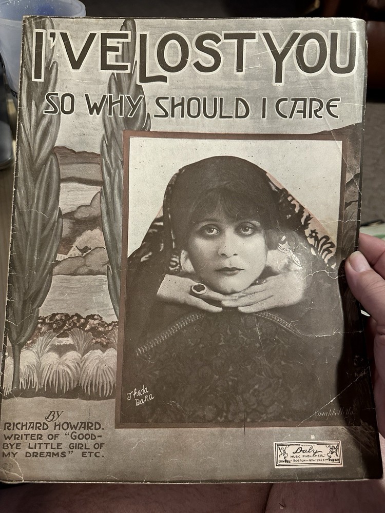 11x14 1916 THEDA BARA sheet music I’ve Lost You