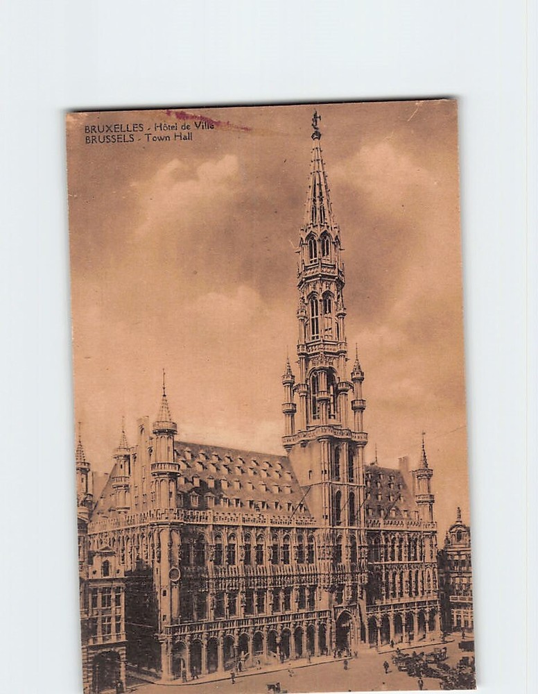 Postcard Town Hall Brussels Belgium