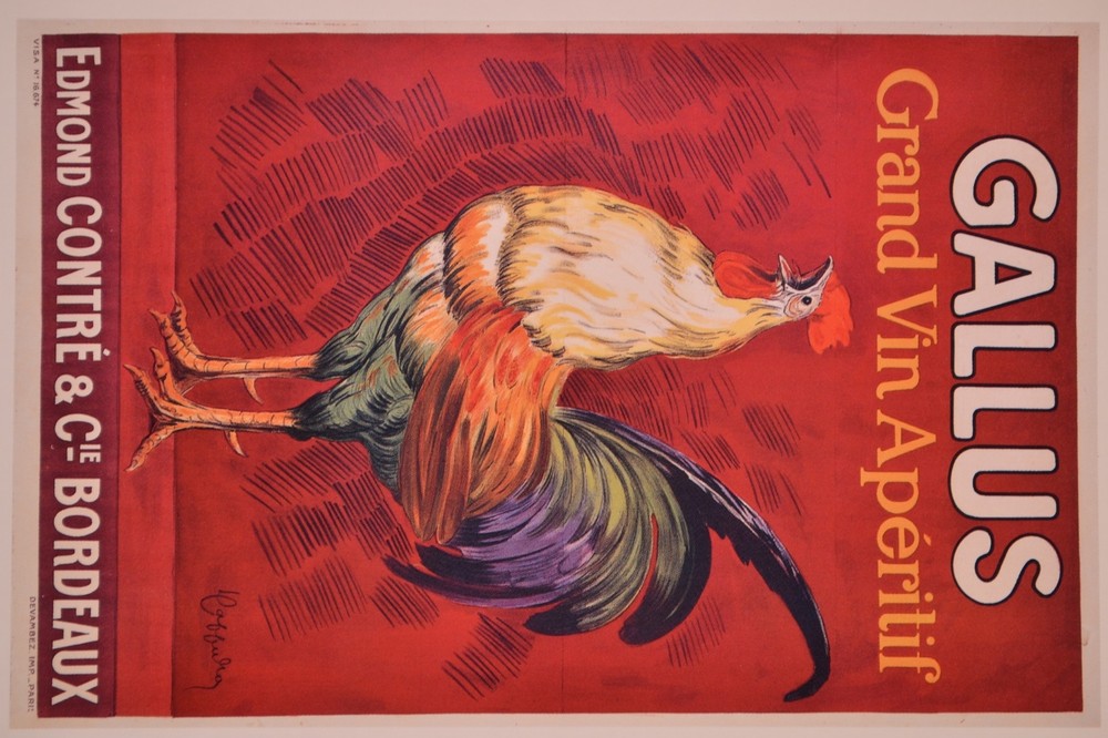 Gallus Grand Vin Aperitif Bar Decorative Poster. Home Graphic Art Design 4047