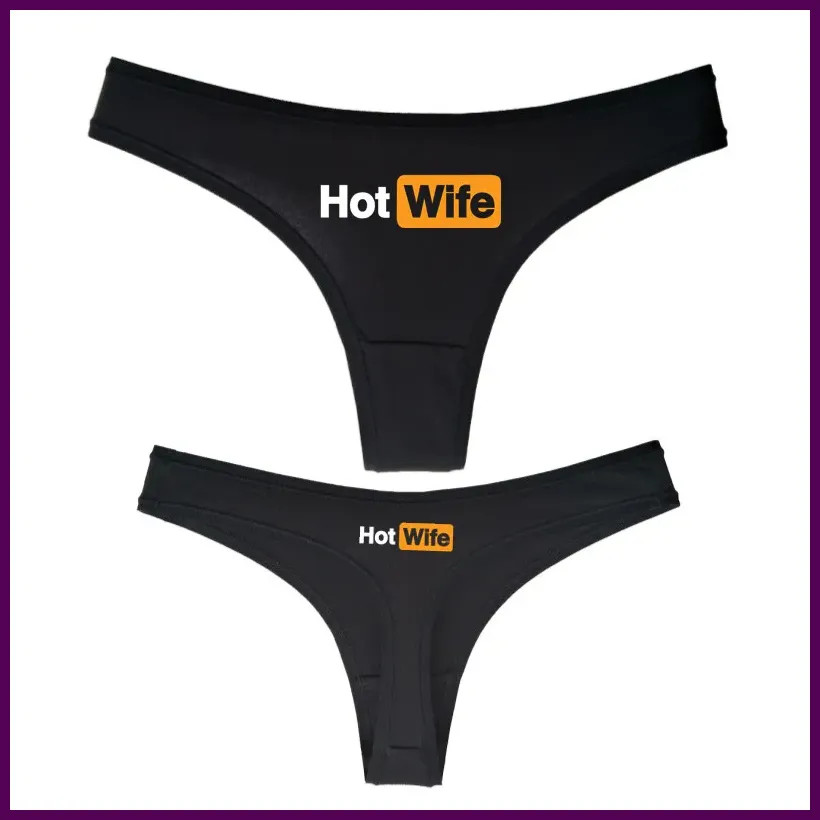 Sexy Hot Wife Letters Women's Sports Underwear Fitness Panties New Fashion