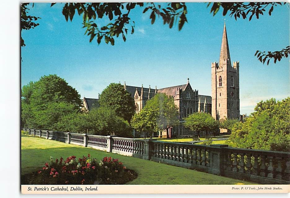 Postcard St. Patricks Cathedral Dublin Ireland